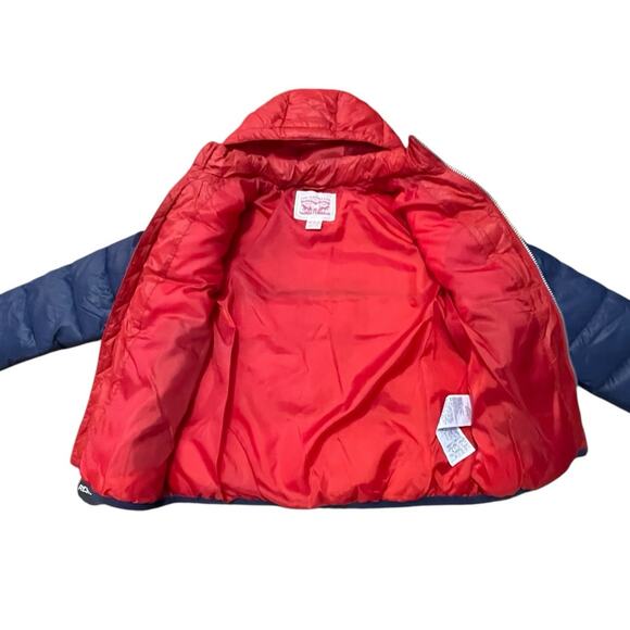 Levi's Big Kids Crop Puffer Hooded Jacket Unisex Size Medium 10 - 12 Yrs Old NWT - Picture 5 of 10